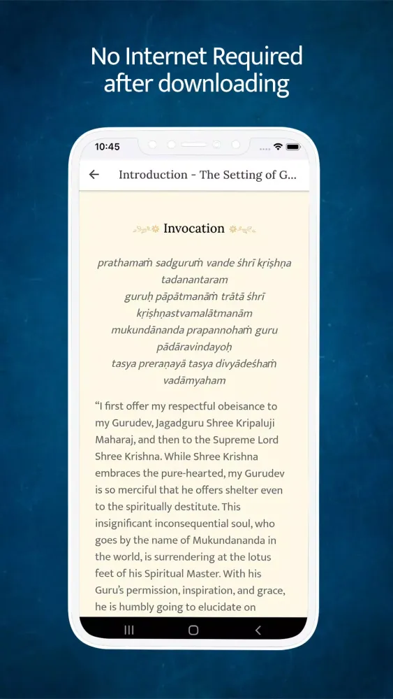 Capturas de tela do Bhagavad Gita - Song of God