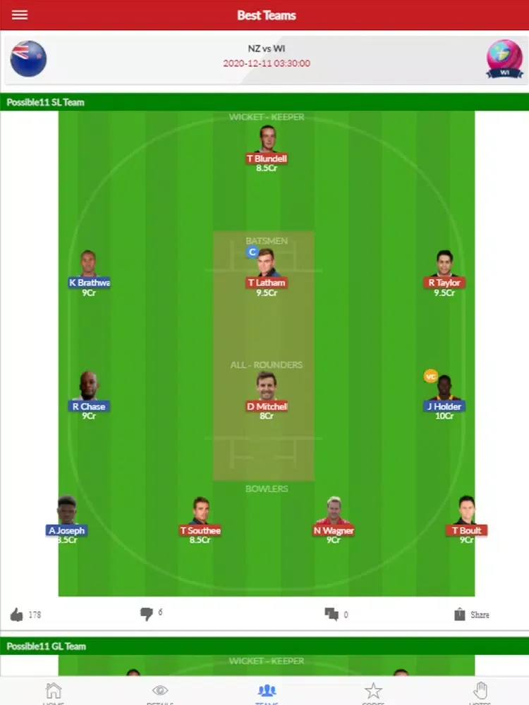 Possible11 Dream11 Prediction iPad  스크린샷