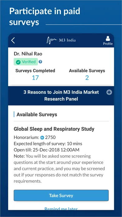 M3 India - Med News CME Survey स्क्रीनशॉट