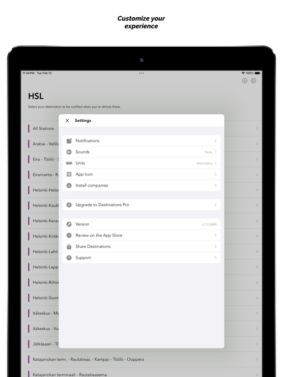 Zrzuty ekranu HSL Destinations iPad 