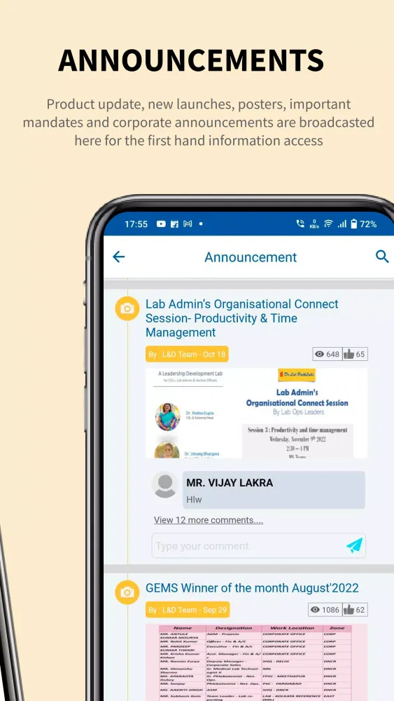 Ảnh chụp màn hình của iLearn MobCast