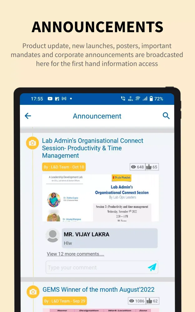 Ảnh chụp màn hình của iLearn MobCast