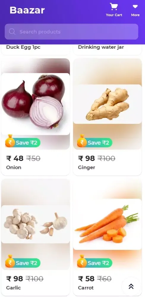 Tangkapan skrin Baazar