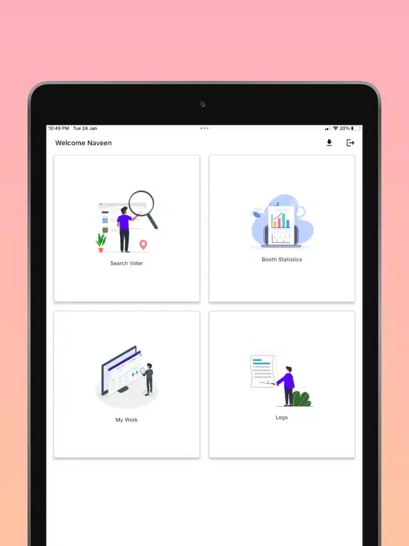 Volunteer Management System iPad  Screenshots