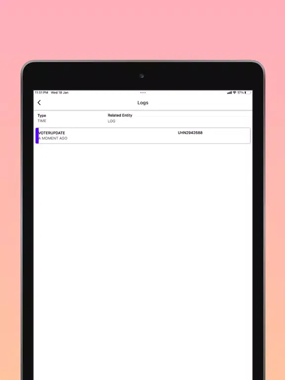 Volunteer Management System iPad  Screenshots