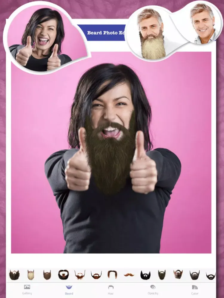 Beard & Mustache Photo Editor iPad 應用截圖