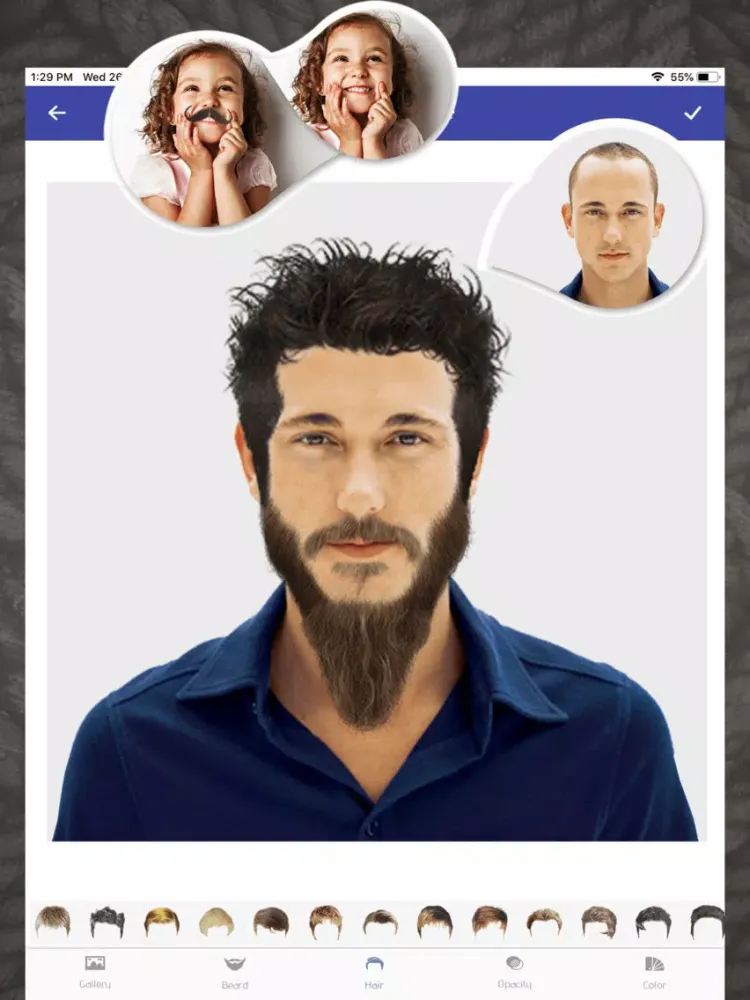Beard & Mustache Photo Editor iPad 應用截圖