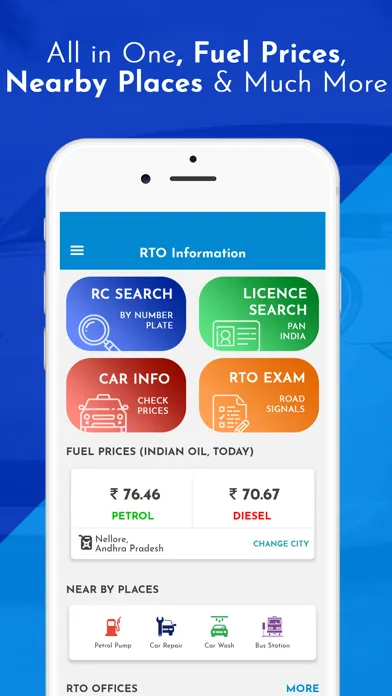 Zrzuty ekranu RTO Info - Vehicle Information