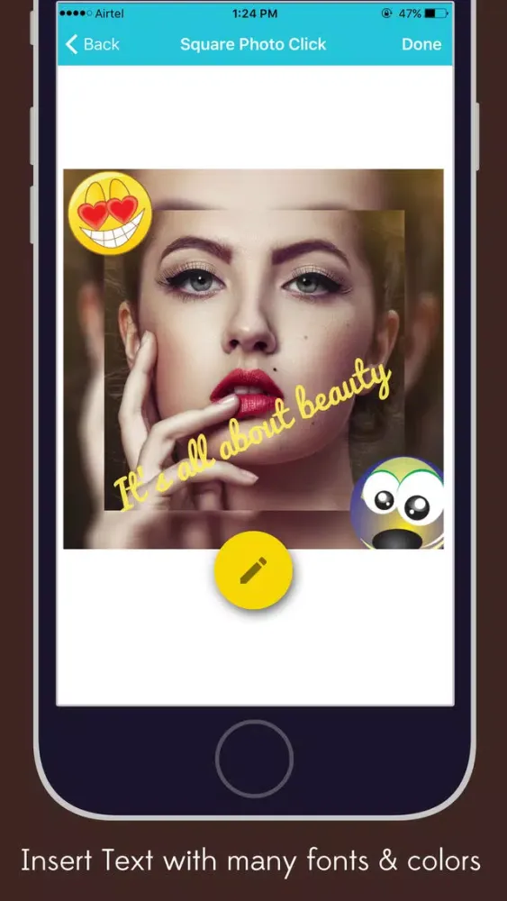 Zrzuty ekranu Beauty Plus No Crop - Insta Square Click Photo