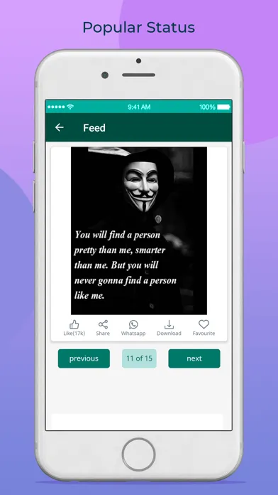 Tangkapan layar Like- Status for Whatsap  New