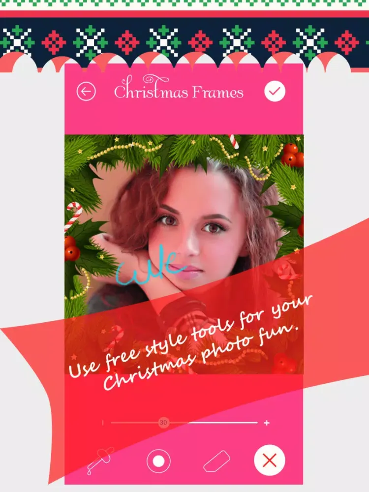 ภาพหน้าจอของ Christmas Photo Frames - A Power Photo Editor iPad 