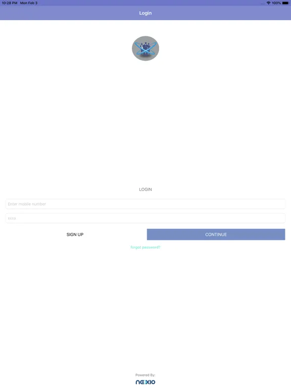 ภาพหน้าจอของ EmployeeConnect NX iPad 