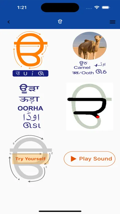 Capturas de tela do Learn Punjabi Gurmukhi