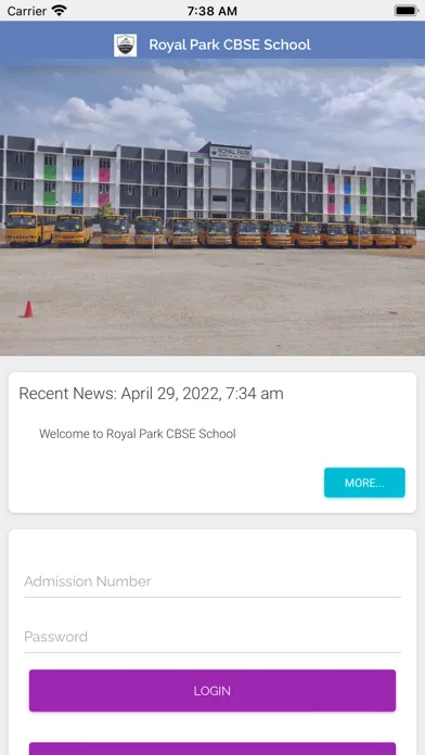 Tangkapan skrin Royal Park CBSE School
