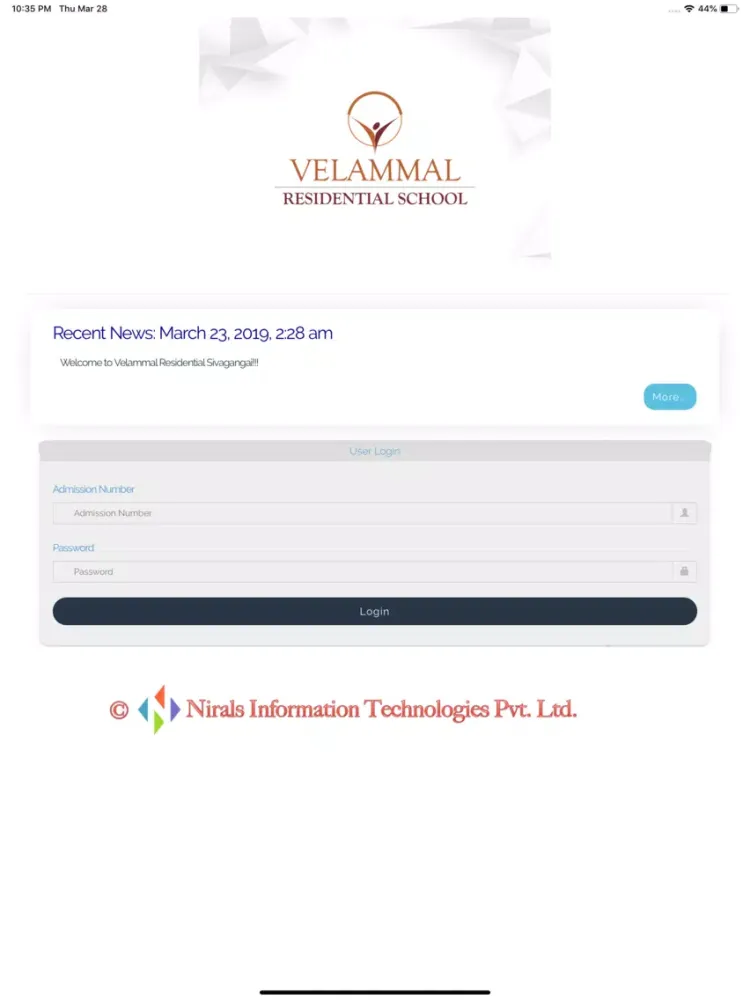 Velammal Residential School iPad  スクリーンショット