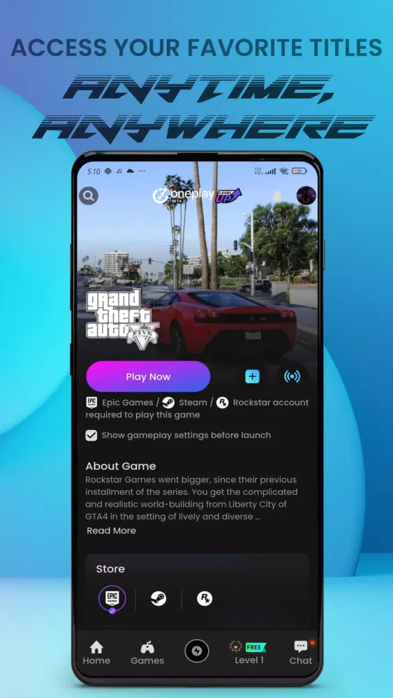 OnePlay Cloud Gaming Screenshots