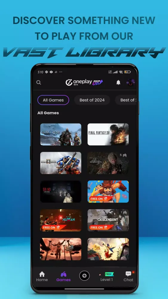 OnePlay Cloud Gaming Screenshots
