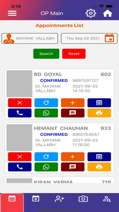 OVID.IN HMS Hospitals Clinics Screenshots