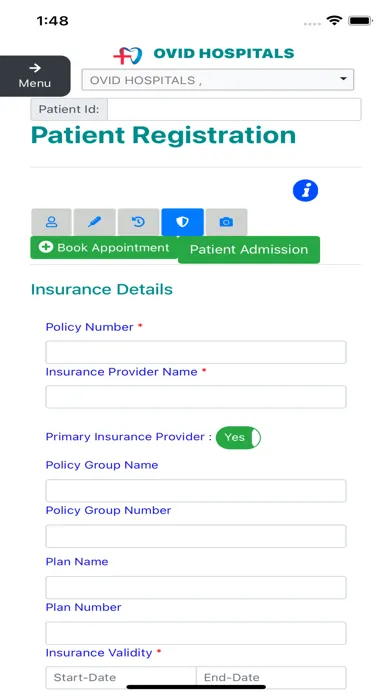 OVID HMS Hospital Software स्क्रीनशॉट