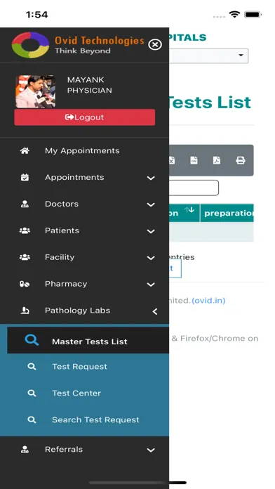 OVID HMS Hospital Software स्क्रीनशॉट
