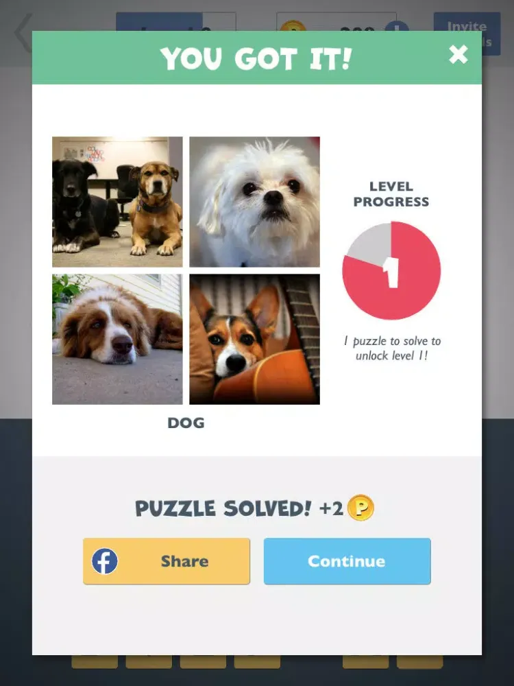 Tangkapan layar OneWord - Pics Quiz iPad 