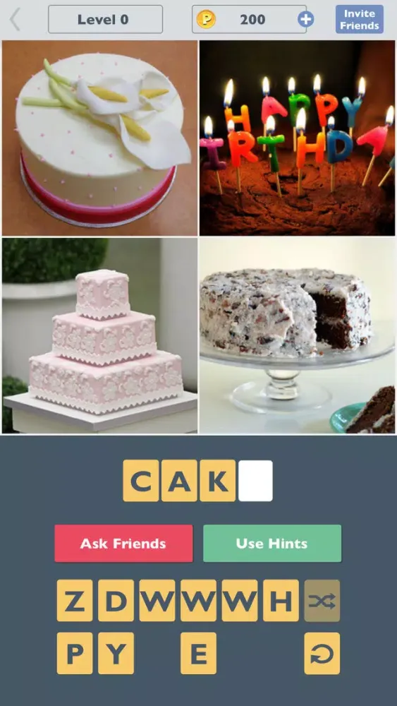 Tangkapan layar OneWord - Pics Quiz