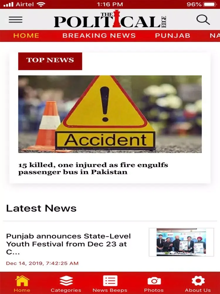ภาพหน้าจอของ The Political Edge iPad 