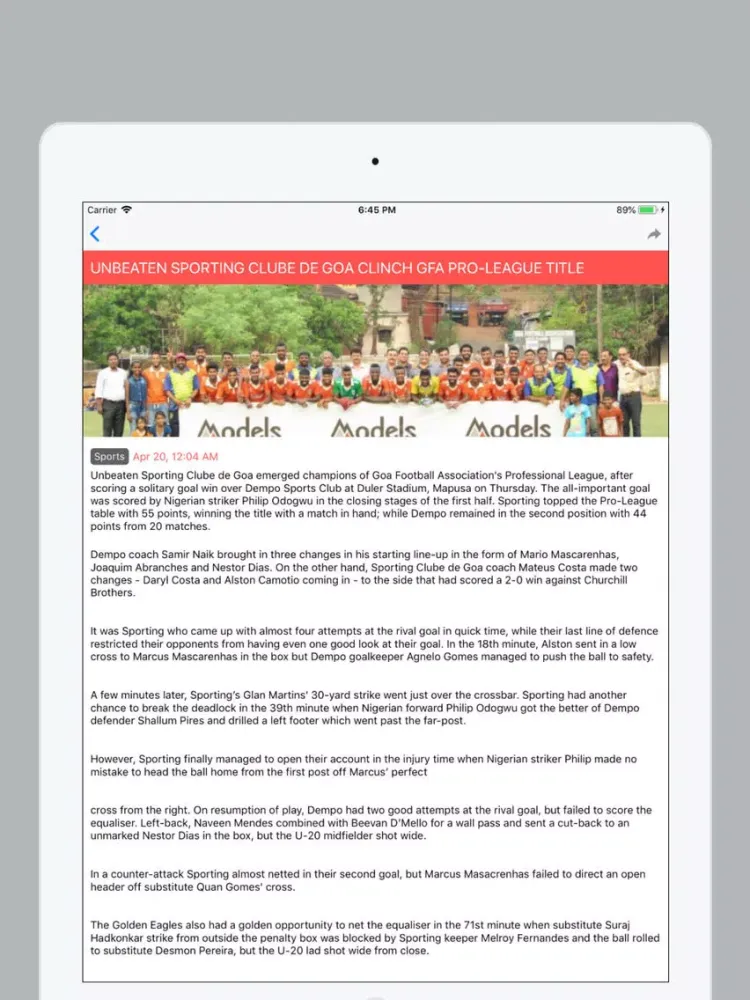 Screenshot di Prudent Media iPad 
