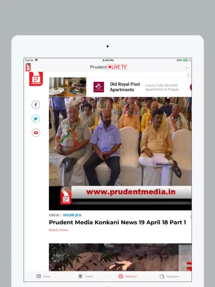 Screenshot di Prudent Media iPad 