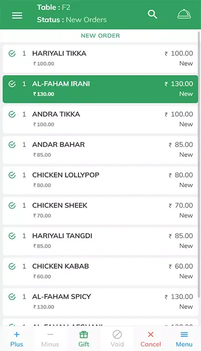 QuickPOS Waiter Screenshots