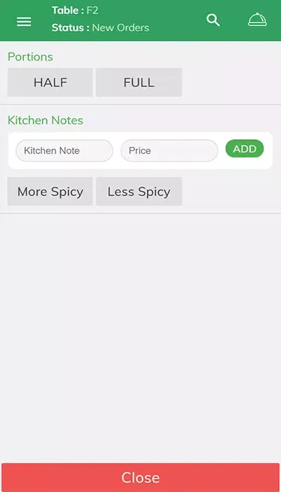 QuickPOS Waiter Screenshots
