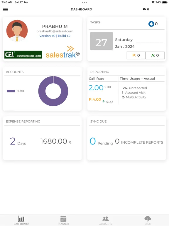 Salestrak V10 iPad 應用截圖