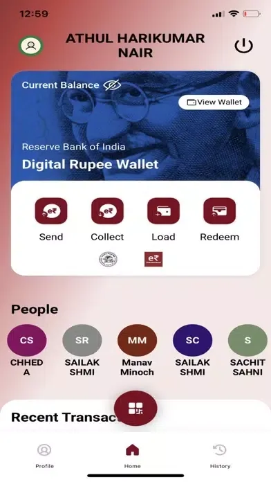 Tangkapan skrin Digital Rupee by IndusInd Bank
