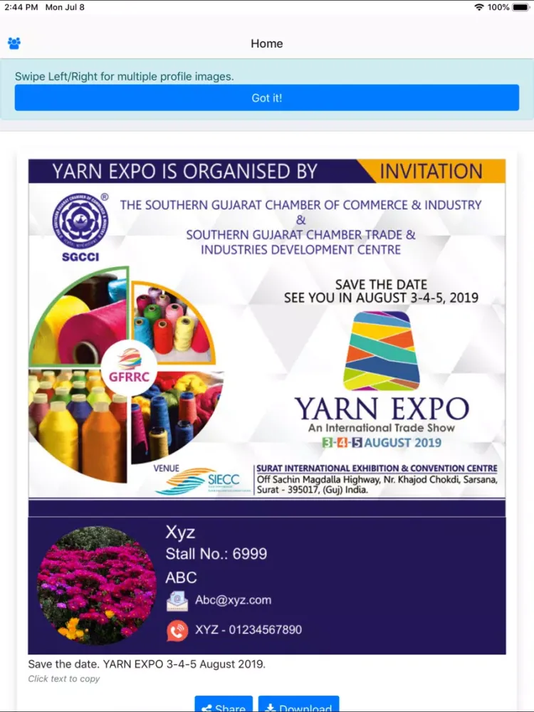 Screenshot di SGCCI Yarn Expo Frames iPad 