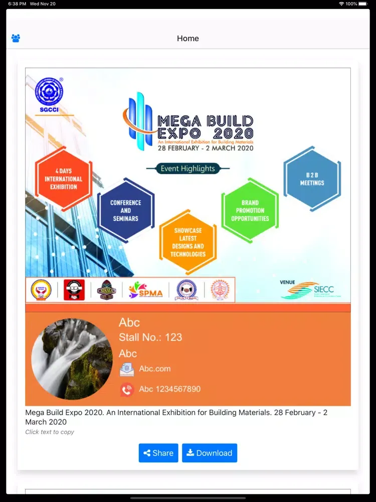 SGCCI Mega Build Expo 2020 iPad  سکرین شاٹس