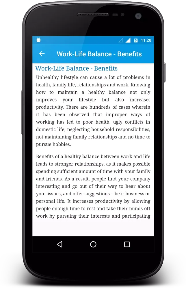Work Life Balance Screenshots