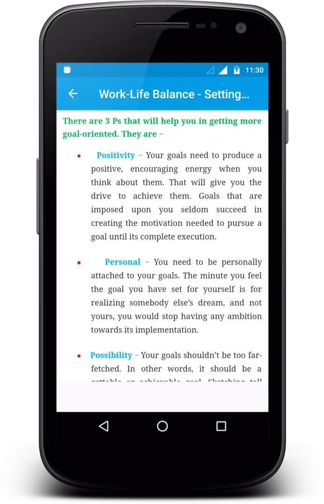 Work Life Balance Screenshots