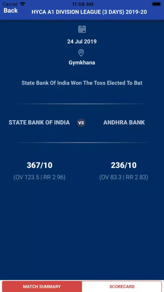 Capturas de pantalla de HYDERABAD CRICKET LIVE