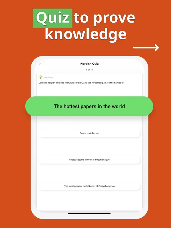Nerdish: Daily Micro Learning iPad  Screenshots