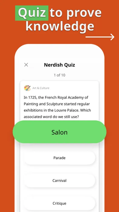 Nerdish: Daily Micro Learning Screenshots