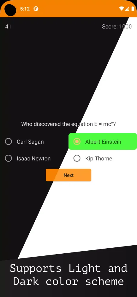Tangkapan skrin Quizly
