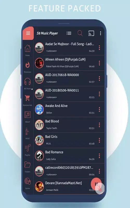 Capturas de pantalla de S9 Music Player
