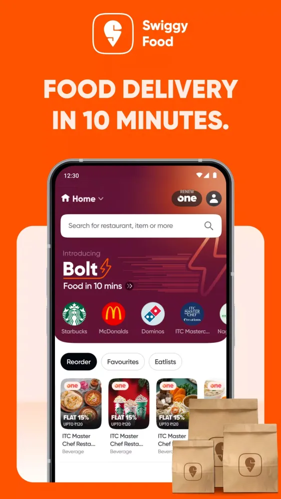 Swiggy应用截图