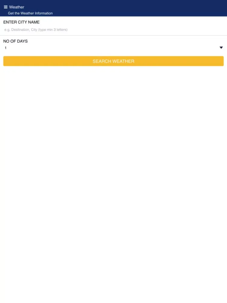 Zrzuty ekranu BlueSky Travel iPad 