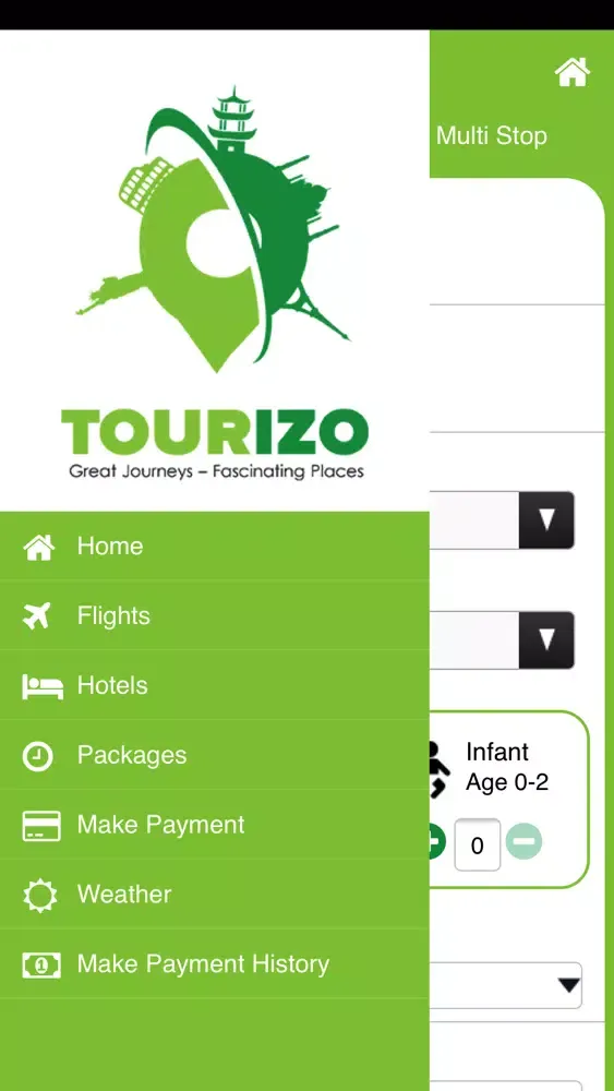 Tangkapan layar Tourizo