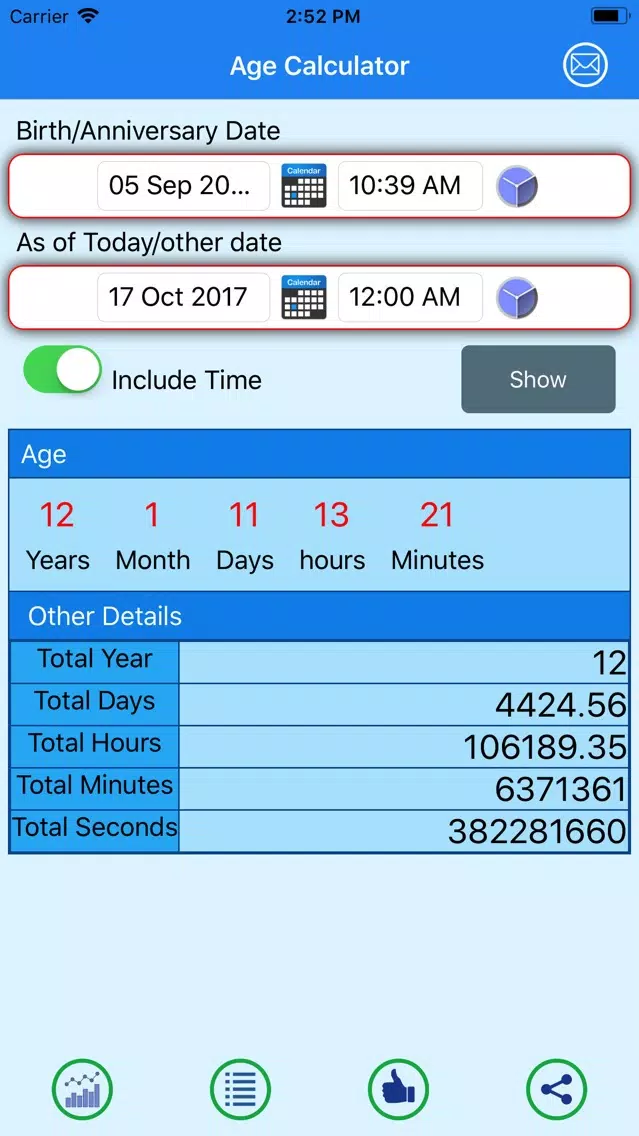 Zrzuty ekranu Age Calculator CS
