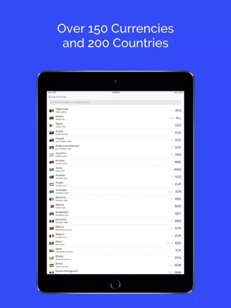 Easy Exchange Rates iPad  سکرین شاٹس