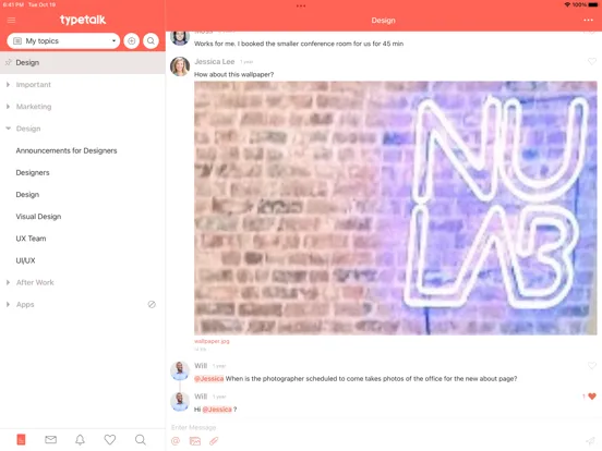 Zrzuty ekranu Typetalk:Chat App For Team iPad 