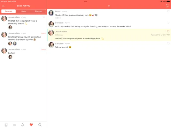 Zrzuty ekranu Typetalk:Chat App For Team iPad 
