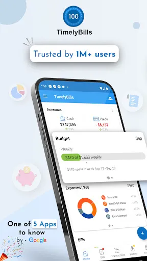 Bill Payment Organizer, Budget سکرین شاٹس